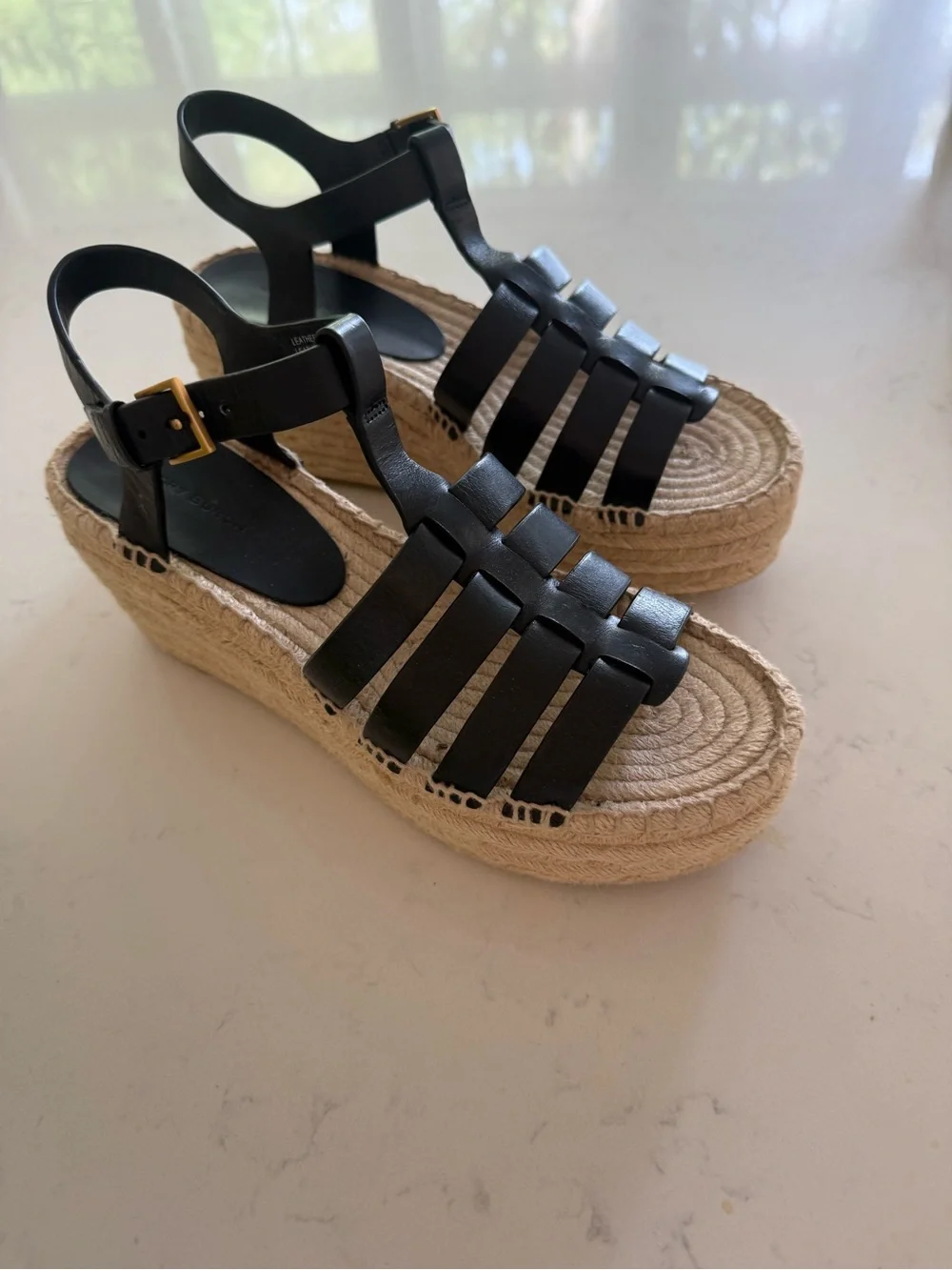 Tory Burch Black Fisherman Espadrilles NIB size 8